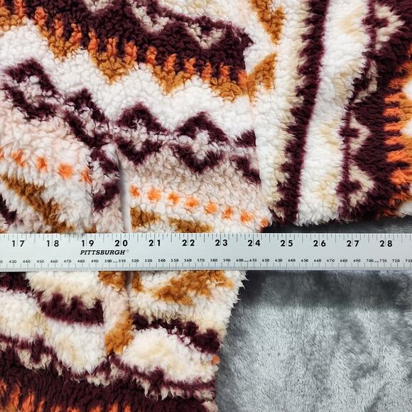 Arizona Jean Co. Jacket Womens XXL Fleece Aztec Southwest 1/2 Zip Pullover Crop - Picture 7 of 9